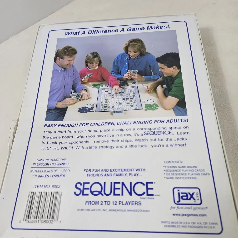 Jax Sequence - Original Sequence Game with Folding Board, Cards and Chips by Jax
